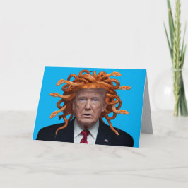 Trump Medusa Greeting Card Kaart
