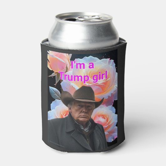 Trump meisje blikjeskoeler (Blikje Voorkant)