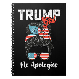 Trump Meisje Geen Excuses Presidentsverkiezingen Notitieboek
