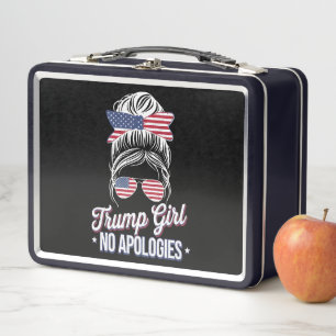 Trump Meisje Geen Excuses Rommelige Knot Retro Vin