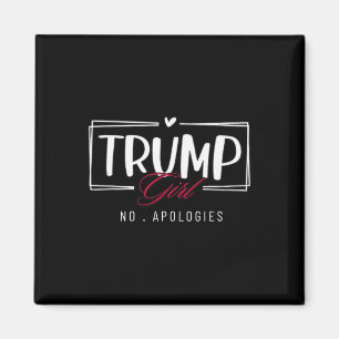 Trump Meisje Geen Excuses Usa Vlag Verkiezing 2025 Magneet