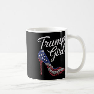 Trump Meisje Hoge Hak Amerikaanse Vlag Bling Patri Koffiemok