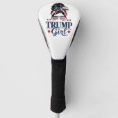 Trump Meisje Messy Bun Trump 2024 Verkiezing Ameri Golfheadcover (Voorkant)