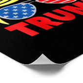 Trump Meisje Messy Bun Trump 2024 Verkiezing Ameri Poster (Hoek)