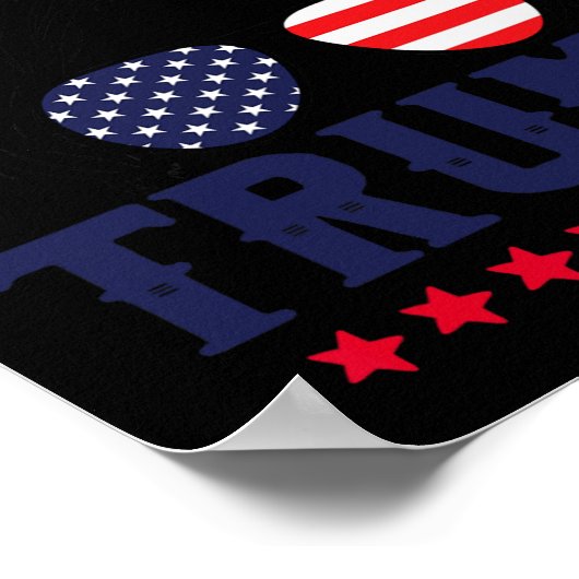 Trump Meisje Messy Bun Trump 2024 Verkiezing Ameri Poster (Hoek)