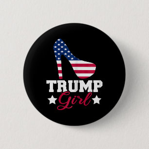 Trump Meisje Republikeinse Vrouw Gop Patriot Hoge Ronde Button 5,7 Cm