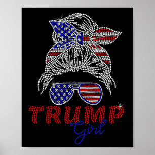 Trump Meisje Rommelige Knot Stemmen Op Trump 2025  Poster