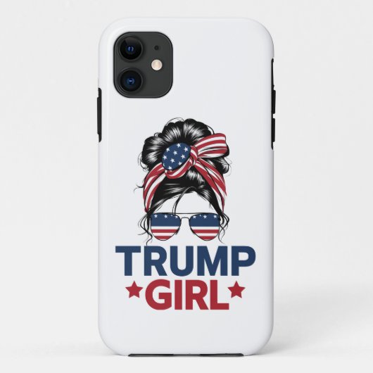 Trump Meisje Rommelige Knot Trump 2024 Verkiezing  Case-Mate iPhone Case (Achterkant)