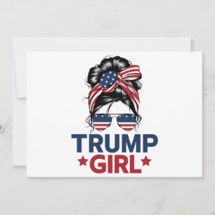 Trump Meisje Rommelige Knot Trump 2024 Verkiezing  Kaart