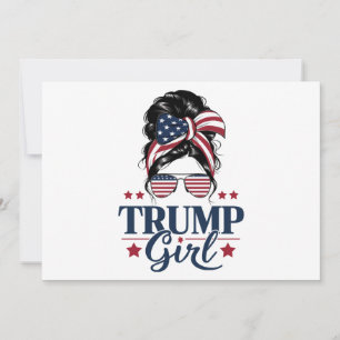 Trump Meisje Rommelige Knot Trump 2024 Verkiezing  Kaart