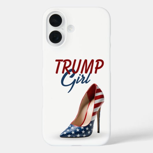 TRUMP MEISJE Vlag Hoge Hak Schoen Case-Mate iPhone Case (Achterkant)