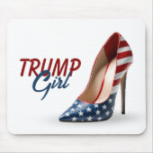 TRUMP MEISJE Vlag Hoge Hak Schoen Muismat (Voorkant)