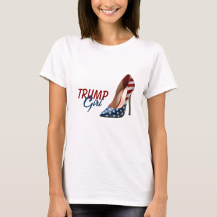 TRUMP MEISJE Vlag Hoge hakken T-shirt
