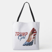 TRUMP MEISJE Vlag Hoge hakken Tote Bag (Achterkant)