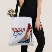 TRUMP MEISJE Vlag Hoge hakken Tote Bag (Dichtbij)