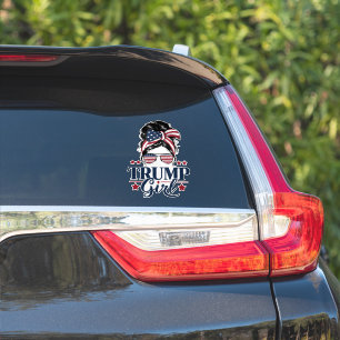 Trump Meisje Wanordelijke Knot Trump 2024 Verkiezi Sticker