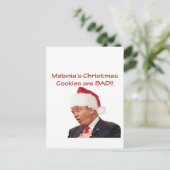 Trump, Melania's kerstkoekjes zijn BAD! Feestdagenkaart (Staand voorkant)
