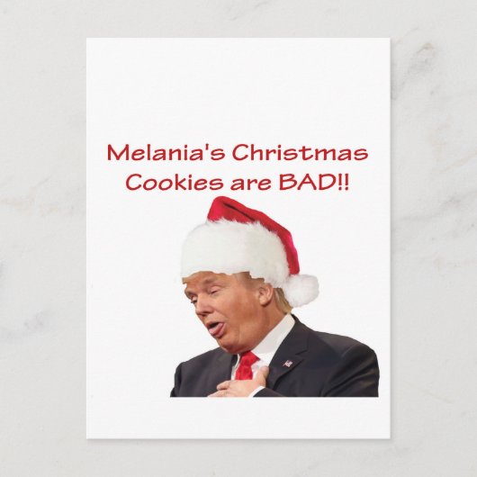 Trump, Melania's kerstkoekjes zijn BAD! Feestdagenkaart (Voorkant)