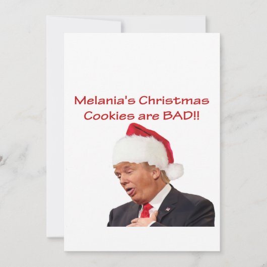 Trump, Melania's kerstkoekjes zijn BAD! Feestdagenkaart (Voorkant)