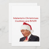 Trump, Melania's kerstkoekjes zijn BAD! Feestdagenkaart (Voorkant / Achterkant)