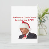 Trump, Melania's kerstkoekjes zijn BAD! Feestdagenkaart (Staand voorkant)