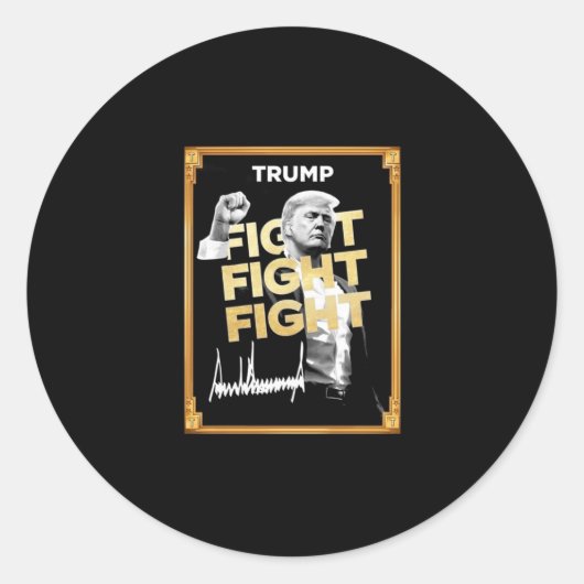 Trump Meme Coin Ronde Sticker (Voorkant)