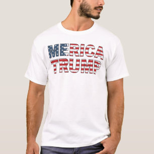 Trump Merica 4 juli Amerikaanse vlag Murica T-shirt