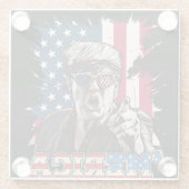 Trump Merica Glazen Onderzetter (Achterkant)