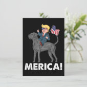 Trump Merica Great Dane Dog American Hero 4th Kaart (Staand voorkant)