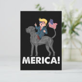 Trump Merica Great Dane Dog American Hero 4th Save The Date (Staand voorkant)