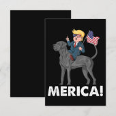 Trump Merica Great Dane Dog American Hero 4th Save The Date (Voorkant / Achterkant)