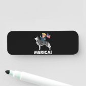 Trump Merica Siberian Husky Dog American Hero Naamplaatje (In situ)