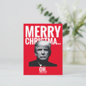 Trump Merry Christmas. Oh, Feestdagenkaart (Staand voorkant)