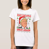 Trump Merry Christmas Shirt, Donald Trump Vrouwen T-shirt (Voorkant)