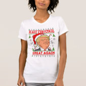 Trump Merry Christmas Shirt, Donald Trump Vrouwen T-shirt (Voorkant)