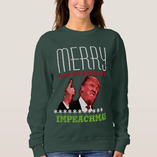 Trump Merry Impeachmas Sweater (Voorkant)