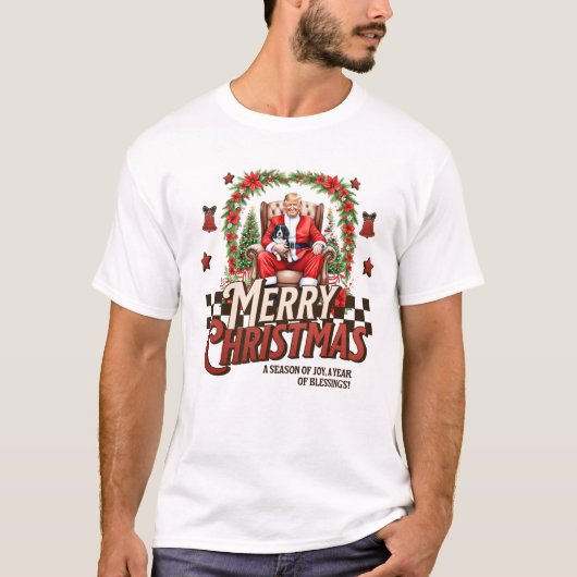 Trump Merry Kerstmis T-shirt (Voorkant)