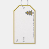 Trump Merry-Labels met aangepaste kerstcadeaus Cadeaulabel (Achterkant)