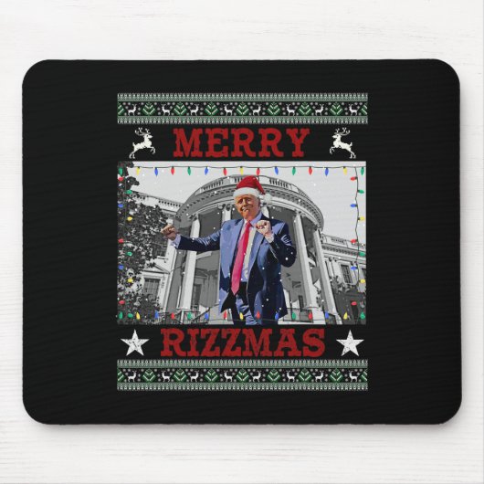 Trump Merry Rizzmas Grappige Trump Dance Ch Muismat (Voorkant)