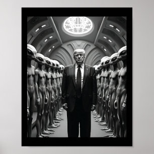 Trump met buitenaardse samenzweringstheorie Ufo-be Poster