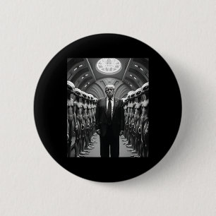 Trump met buitenaardse samenzweringstheorie Ufo be Ronde Button 5,7 Cm