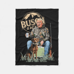 Trump met hond eend watervogels jagen camo preside fleece deken