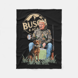 Trump met hond eend watervogels jagen camo preside fleece deken