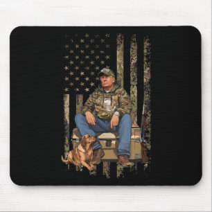 Trump met hond eend watervogels jagen camo preside muismat