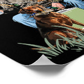 Trump met hond eend watervogels jagen camo preside poster (Hoek)