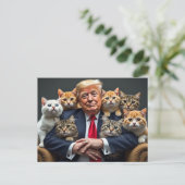 TRUMP MET KATTEN 2024 BRIEFKAART (Staand voorkant)