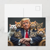 TRUMP MET KATTEN 2024 BRIEFKAART (Voorkant / Achterkant)