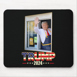 Trump met Mc Donald Trump-werker stemt op Trump 1 Muismat