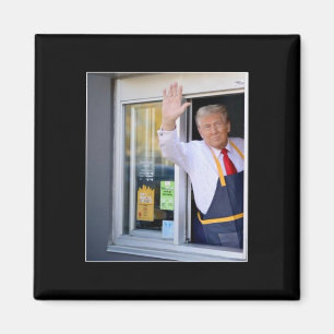 Trump Met Mc Donald Trump Werknemer Stem Op Trump Magneet