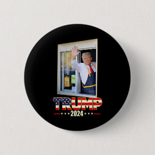Trump met Mc Donald Trump-werknemer stemt op Trump Ronde Button 5,7 Cm